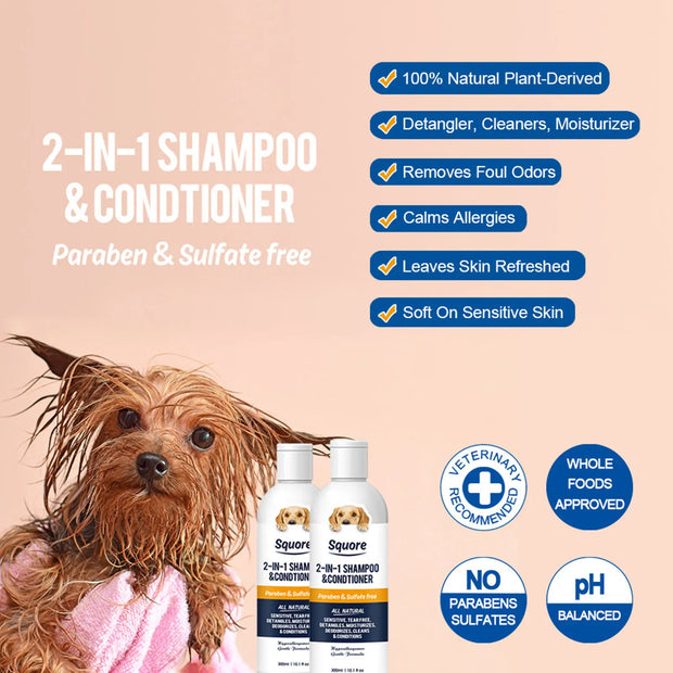 PurePaws™ Eco Pet Shampoo & Conditioner (300ml)